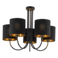 Lampa sufitowa TORENS 5 - punktowa Czarno złoty 4595 TK Lighting