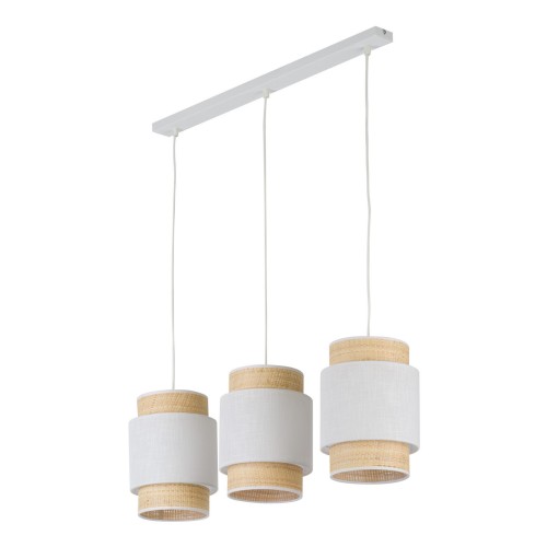 Lampa wisząca BOHO NEW 3 - punktowa Biały / słomkowy 5654 TK Lighting