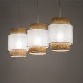 Lampa wisząca BOHO NEW 3 - punktowa Biały / słomkowy 5654 TK Lighting