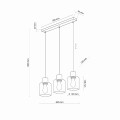 Lampa wisząca ORSON 3 - punktowa Bursztyn 4568 TK Lighting