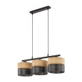 Lampa wisząca NICOL 3 - punktowa czarny/dąb naturalny 4801 TK Lighting