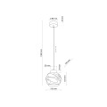 Lampa wisząca ZULIA 1 - punktowa Grafit lustrzany 5724 TK Lighting