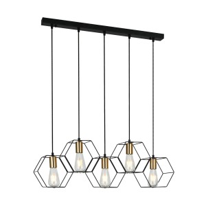 Lampa wisząca Aina  PND-74889-5-BK Italux