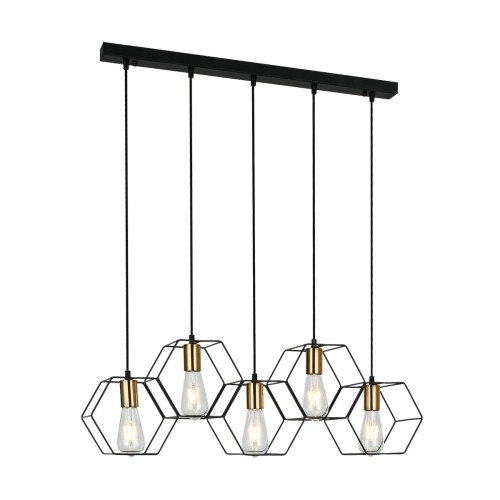 Lampa wisząca Aina  PND-74889-5-BK Italux