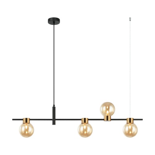 Lampa wisząca Bletter  PND-5225-4-BK-AMB Italux