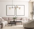 Lampa wisząca Bletter  PND-5225-4-BK-AMB Italux