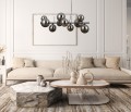 Lampa wisząca Canello  PND-406007-10A-BCR Italux