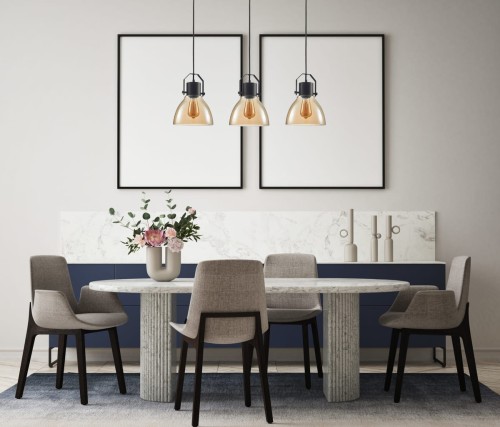 Lampa wisząca Darlena  PND-22371-3-BK+AMB Italux