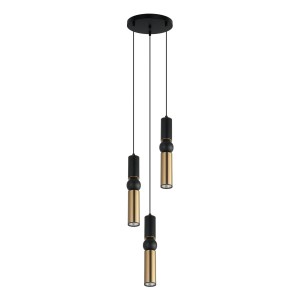 Lampa wisząca Isidora  PND-14290-3-BK-BRO Italux