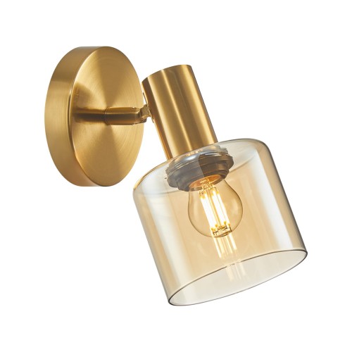 Kinkiet Santia  WL-65342-1 BRO+AMBER Italux
