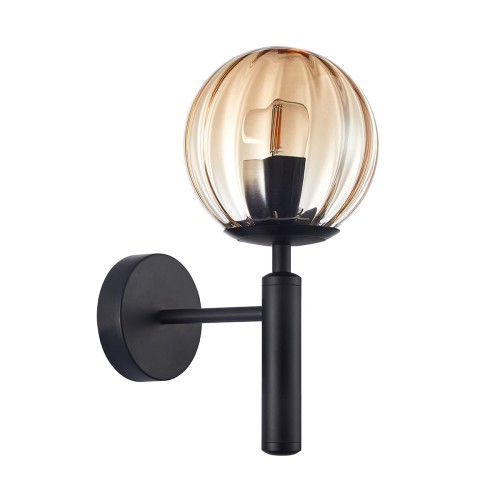 Kinkiet Ravena  WL-2324-1 BK+AMB Italux
