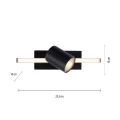 Lampa sufitowa BARIK 2 - punktowa czarny PaulNeuhaus - 6523-18