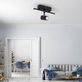 Lampa sufitowa BARIK 2 - punktowa czarny PaulNeuhaus - 6523-18