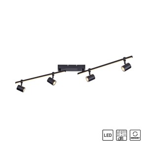 Lampa sufitowa BARIK 5 - punktowa czarny PaulNeuhaus - 6525-18