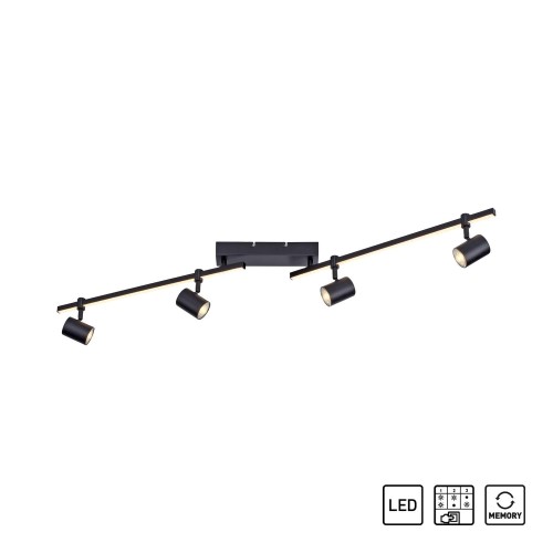 Lampa sufitowa BARIK 5 - punktowa czarny PaulNeuhaus - 6525-18