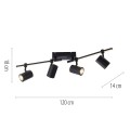Lampa sufitowa BARIK 5 - punktowa czarny PaulNeuhaus - 6525-18