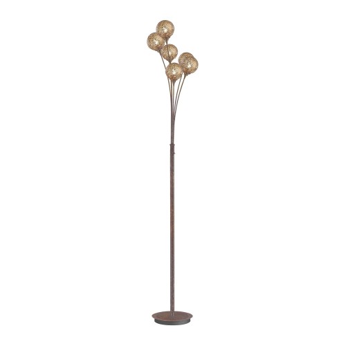 Lampa podłogowa stojąca GRETA 6 - punktowa rdzawy PaulNeuhaus - 398-48