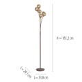 Lampa podłogowa stojąca GRETA 6 - punktowa rdzawy PaulNeuhaus - 398-48
