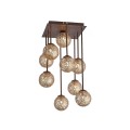 Lampa sufitowa GRETA 9 - punktowa rdzawy PaulNeuhaus - 6238-48