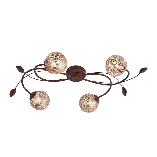Lampa sufitowa GRETA 4 - punktowa rdzawy PaulNeuhaus - 6395-48