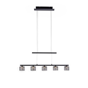 Lampa wisząca sufitowa HYDRA 5 - punktowa czarny PaulNeuhaus - 2209-18