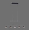 Lampa wisząca sufitowa HYDRA 5 - punktowa czarny PaulNeuhaus - 2209-18