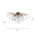 Lampa sufitowa ICICLE 4 - punktowa postarzany mosiądz PaulNeuhaus - 8090-11