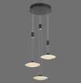 Lampa wisząca sufitowa LAUTADA 3 - punktowa czarny PaulNeuhaus - 2082-18
