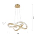 Lampa wisząca sufitowa MELINDA 1 - punktowa złoty PaulNeuhaus - 8291-12