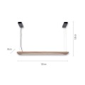 Lampa wisząca sufitowa PALMA 1 - punktowa naturalnego drewna PaulNeuhaus - 2625-79