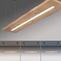 Lampa wisząca sufitowa PALMA 1 - punktowa naturalnego drewna PaulNeuhaus - 2625-79