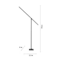 Lampa podłogowa stojąca PURE-GRAFO 1 - punktowa czarny PaulNeuhaus - 407-18
