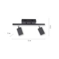 Lampa sufitowa PURE-MIRA 2 - punktowa czarny PaulNeuhaus - 6354-18