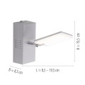 Kinkiet ścienny PURE-MIRA 1 - punktowa Aluminum PaulNeuhaus - 9353-95