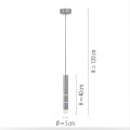 Lampa wisząca sufitowa PURE-VEGA 4 - punktowa Aluminum PaulNeuhaus - 2211-95