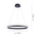 Lampa wisząca sufitowa Q-VITO 1 - punktowa antracyt PaulNeuhaus - 8412-13