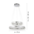 Lampa wisząca sufitowa Q-VITO 2 - punktowa srebrny PaulNeuhaus - 8420-55