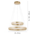 Lampa wisząca sufitowa Q-VITO 2 - punktowa mosiądz matowy PaulNeuhaus - 8420-60