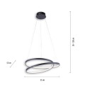 Lampa wisząca sufitowa ROMAN 1 - punktowa czarny PaulNeuhaus - 2472-18