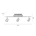 Lampa sufitowa SILEDA 3 - punktowa Aluminummatt PaulNeuhaus - 6785-96