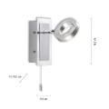 Kinkiet ścienny SILEDA 1 - punktowa Aluminummatt PaulNeuhaus - 9785-96