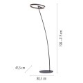 Lampa podłogowa stojąca TITUS 1 - punktowa antracyt PaulNeuhaus - 381-13
