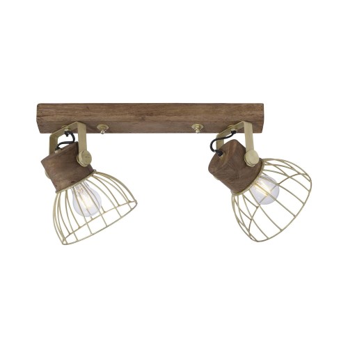 Lampa sufitowa ALAMI 2 - punktowa mosiądz matowy LeuchtenDirekt - 11487-60