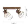 Lampa sufitowa ALAMI 2 - punktowa mosiądz matowy LeuchtenDirekt - 11487-60