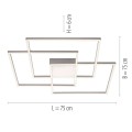 Lampa sufitowa ASMIN 4 - punktowa srebrny LeuchtenDirekt - 14713-55