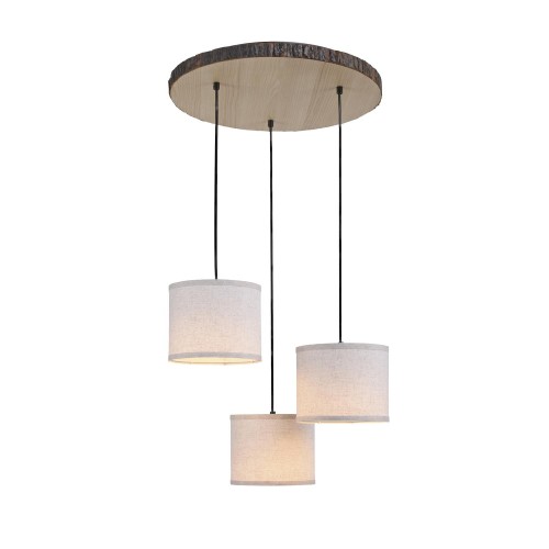 Lampa sufitowa BARK 3 - punktowa drewna LeuchtenDirekt - 11236-79