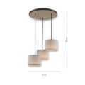 Lampa sufitowa BARK 3 - punktowa drewna LeuchtenDirekt - 11236-79
