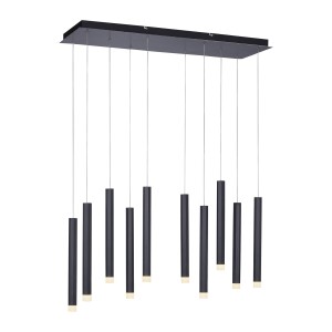 Lampa wisząca sufitowa BRUNO 10 - punktowa czarny LeuchtenDirekt - 15206-18