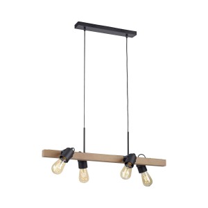 Lampa wisząca sufitowa CANOP 4 - punktowa czarny LeuchtenDirekt - 15630-18