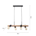 Lampa wisząca sufitowa CANOP 4 - punktowa czarny LeuchtenDirekt - 15630-18